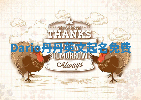 Dario丹丹英文起名免费