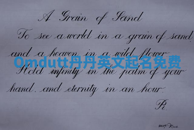 Omdutt丹丹英文起名免费