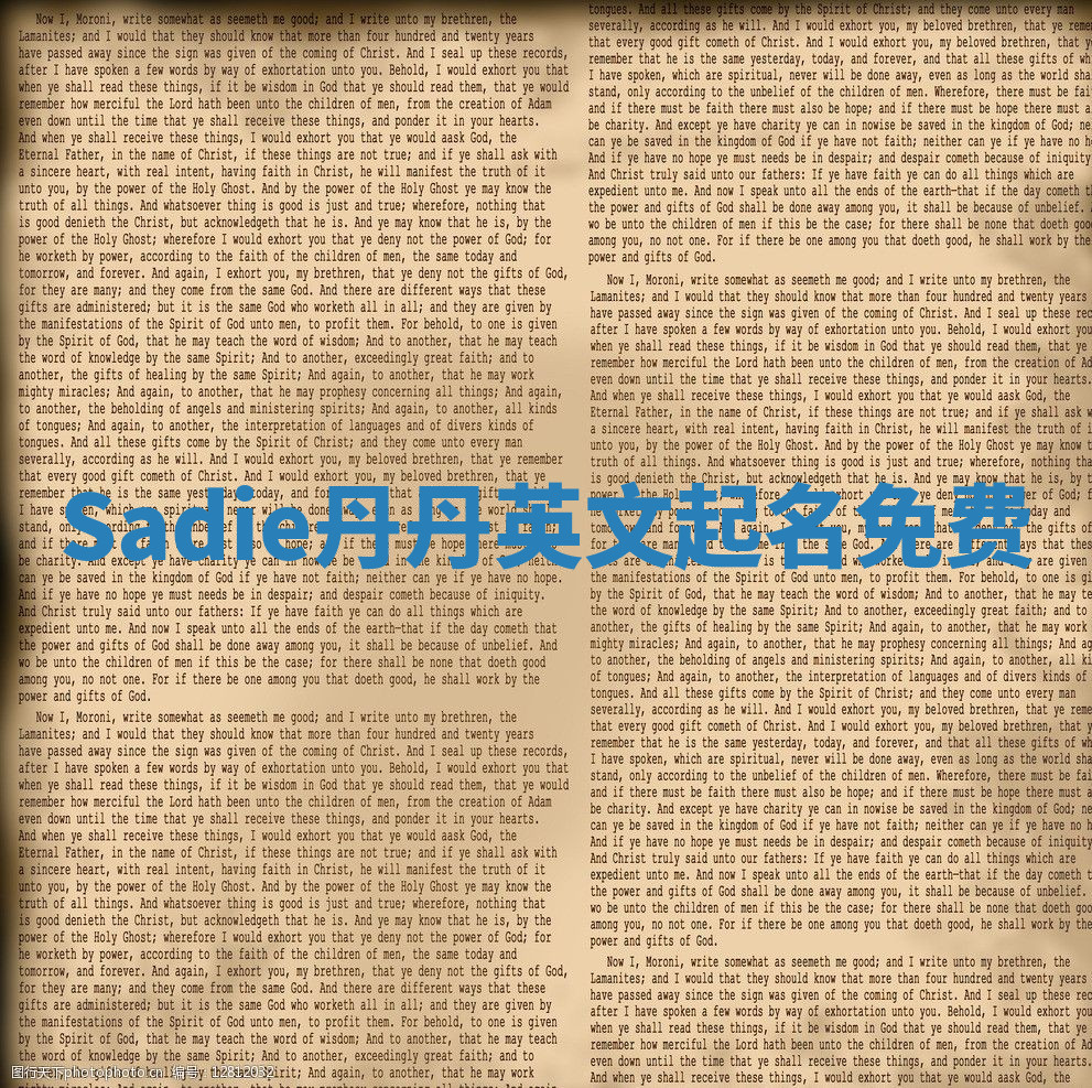 Sadie丹丹英文起名免费 Sadie丹丹英文起名免费