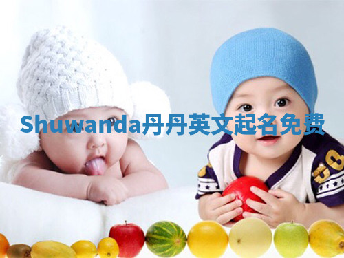 Shuwanda丹丹英文起名免费