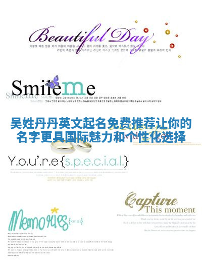 吴姓丹丹英文起名免费推荐让你的名字更具国际魅力和个性化选择